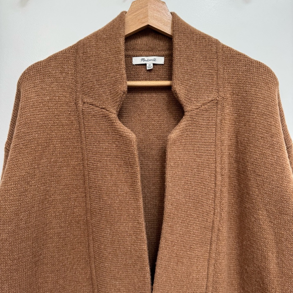 Madewell Spencer Sweater Coat Cardigan Women XS Merino Wool Blend Layer - Picture 3 of 15